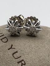David Yurman Sterling Silver 10mm Starburst Diamond Earrings - $325.71