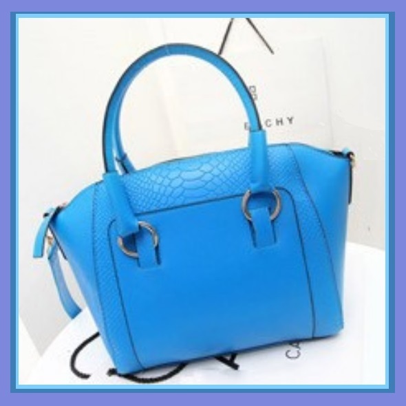 Large Crocodile Leather Designer Tote Handbag with Inside Side Zipper Pockets - Handbags & Purses