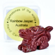 Rainbow Jasper Gemstone Tiny Miniature Dragon Figurine Hand Carved in China