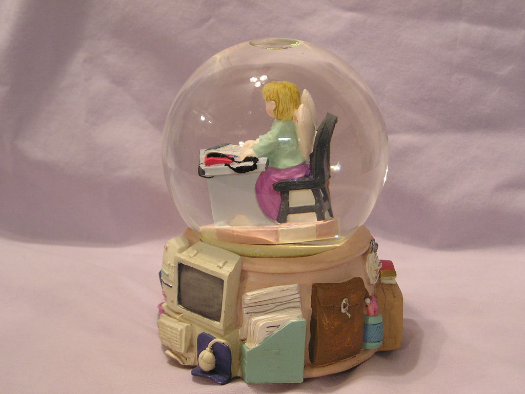Angel Student Snow Globe Music Box Music Boxes