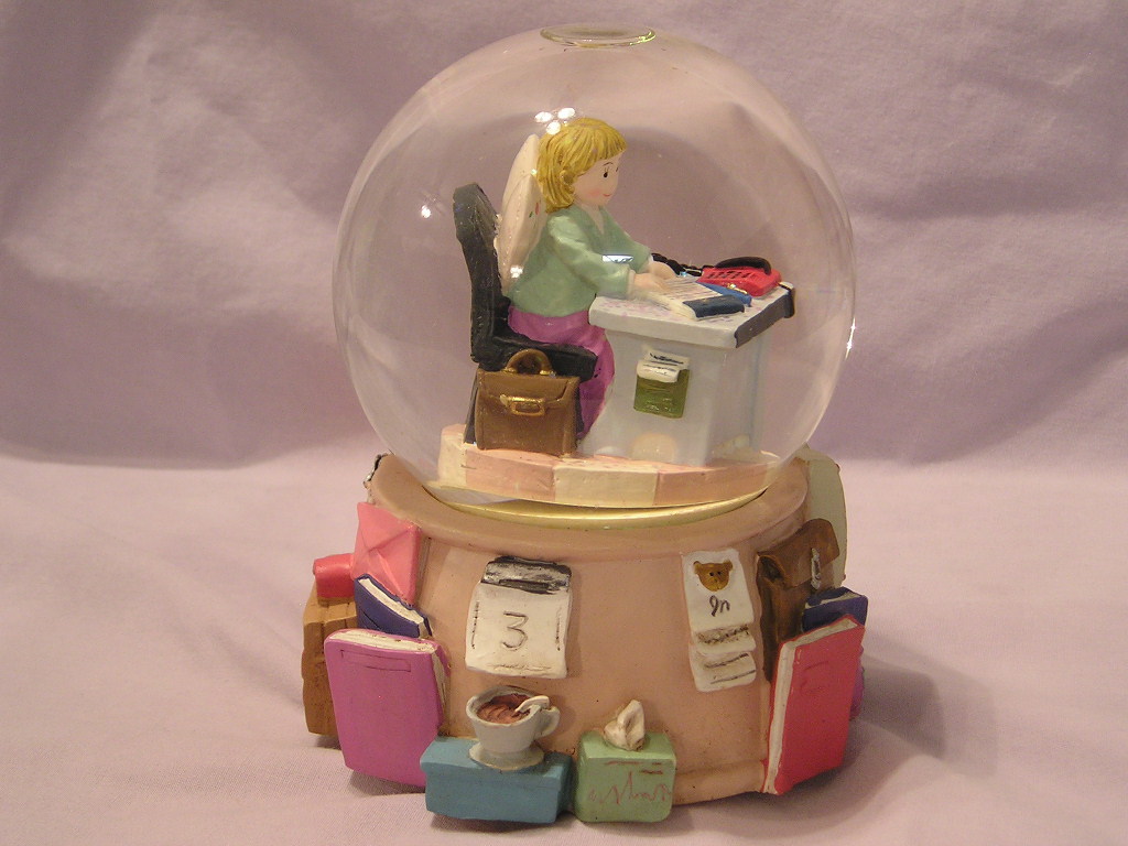 Angel Student Snow Globe Music Box Music Boxes