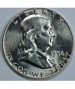 1956 P Franklin uncirculated silver half dollar BU - $26.00