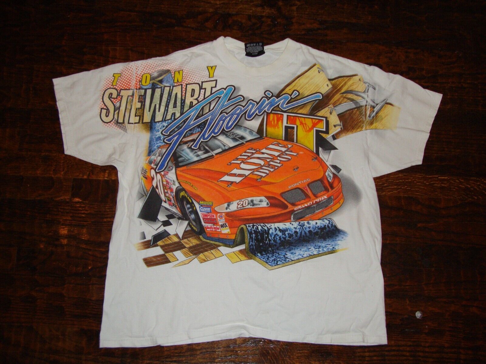 Primary image for Vintage Tony Stewart 2000 Nascar Racing All Over Print T Shirt XL 