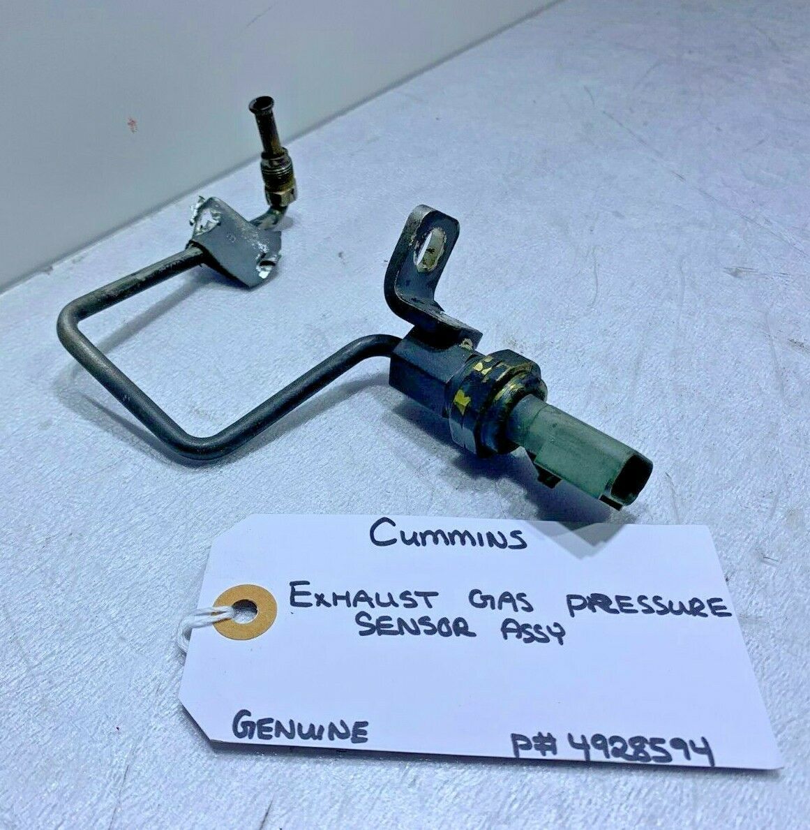 Cummins ISX Exhaust Gas Pressure Sensor with Tube 4928594 OEM - Sensors