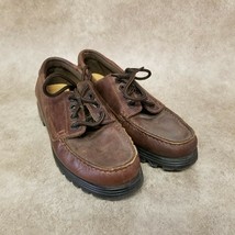 Thom McAn Womens   Size 7.5 Brown  Leather Lace Up Chunky Boat Shoes - $24.99