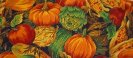 Lightweight Fall Pumpkin, Apple.Corn  Quilt, Craft Fabric - £2.23 GBP