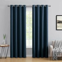 Eclipse DuoTech Total Blackout Draft Stopper Maddox Curtains  Blue  52 ×... - $32.65