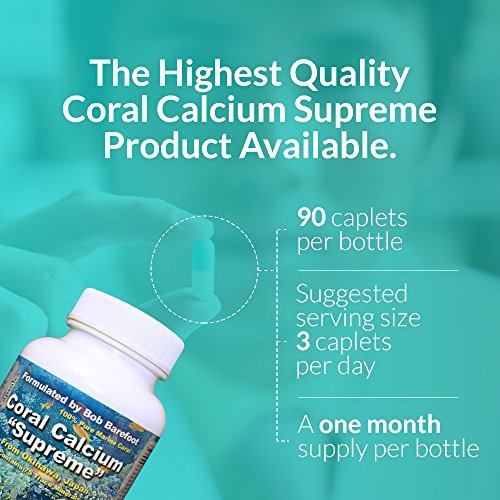 Bob Barefoot Coral Calcium Supreme 1000mg 2 Bottles 90 Caplets Each