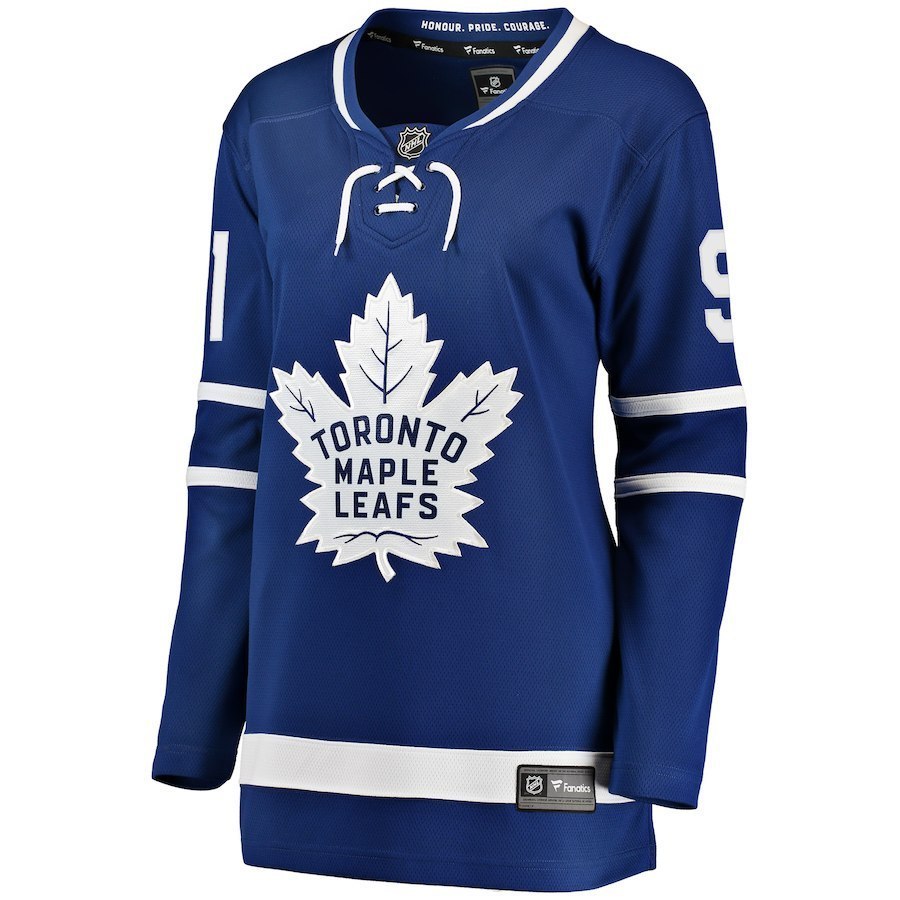 Women's Toronto Maple Leafs 2018 John Tavares #91 Blue New Player ...