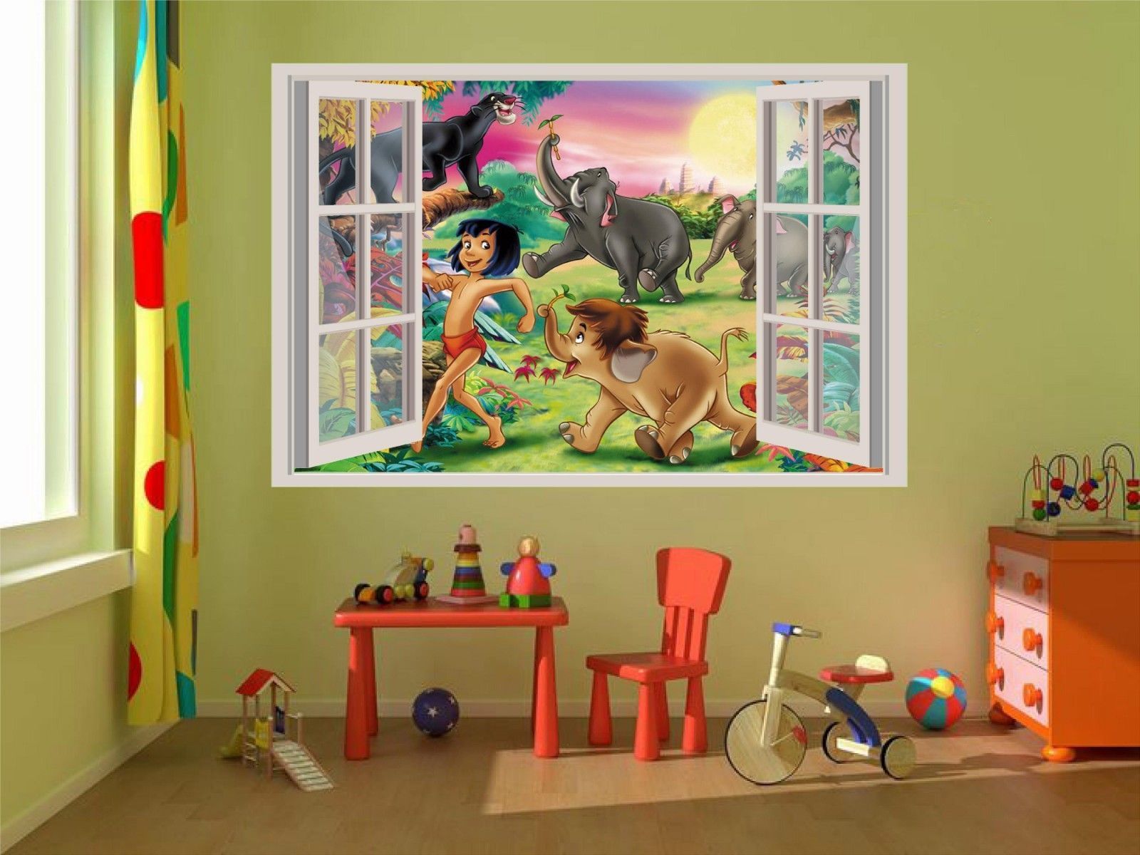 The jungle book mowgli Window Decal WALL STICKER Home Decor Art Mural 2 Decals, Stickers