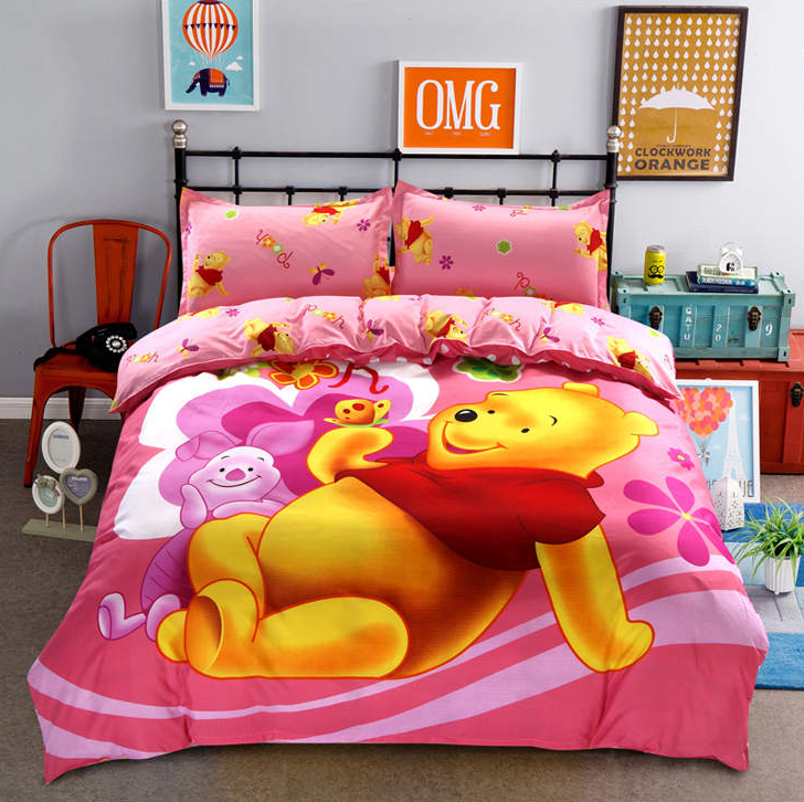 Twin & Queen Size Pink Winnie The Pooh Piglet Duvet Cover ...