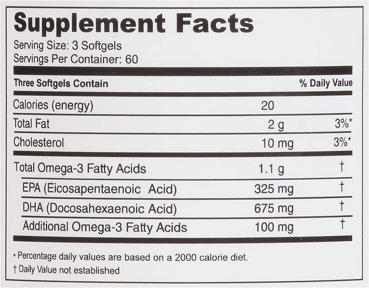 Omega3 EntericCoated, Triglyceride Form, 1100 mg Omega3 in 3