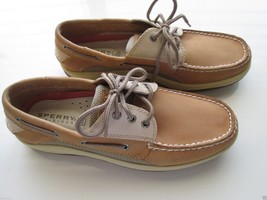 Sperry Top-Sider 799023 3 Eyelets FullGrain Leather Boat Men Sneaker Tan 9M-9.5M - $64.59