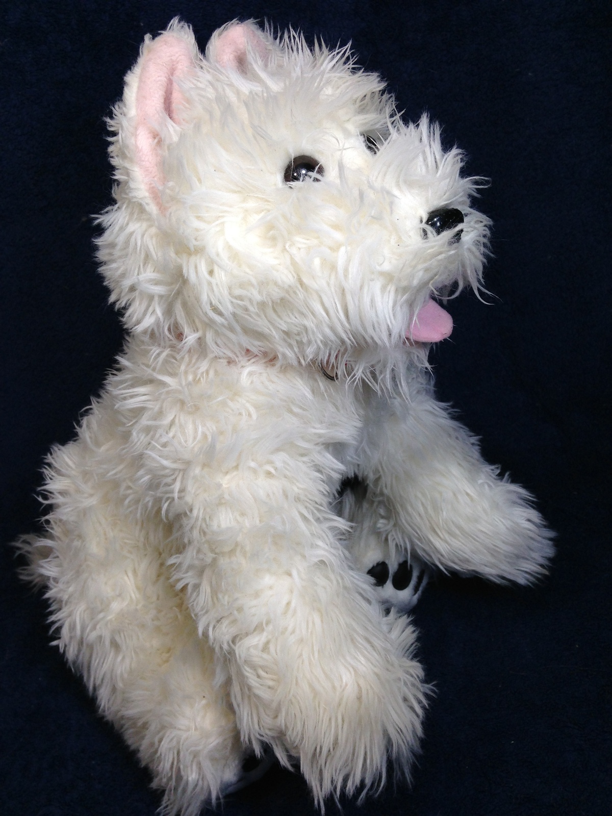 Build A Bear WHITE TERRIER Scottie Westie RED COLLAR Plush Stuffed DOG