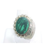 Natural MALACHITE RING set in STERLING Silver - Size 11 - BIG and BOLD -... - $110.00