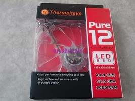 Thermaltake CL-F019-PL12RE-A 120mm Red LED Pure Quiet High Airflow Case Fan - $9.89