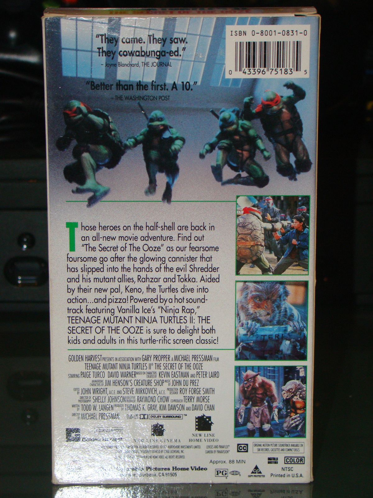 (vhs) Teenage Mutant Ninja Turtles Ii - The Secret Of The Ooze - Vhs Tapes