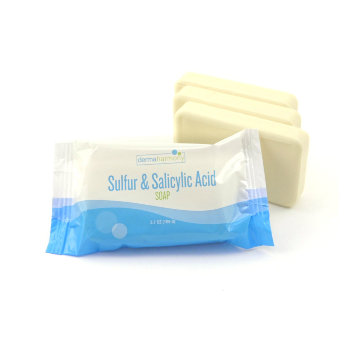 Sulfur Salicylic Acid Bar Soap DermaHarmony 3.7 oz One Bar (Made in