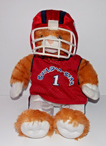 Build A Bear Cat Plush Football Uniform 18in Tabby Kitten Stuffed Animal BABW - $9.99