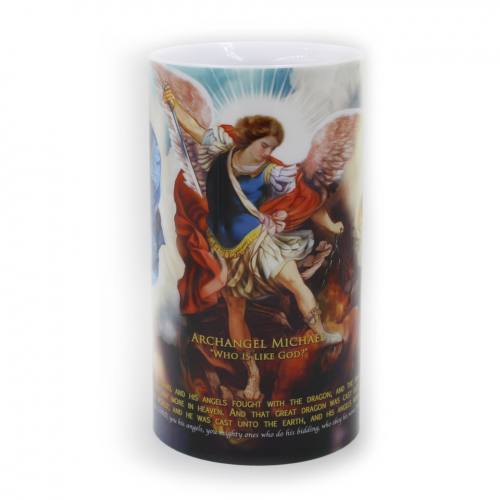 Three archangels   4x7 led candle   led flameless devotion prayer candle5