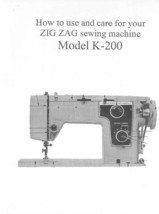 Universal Keystone K-200 K200 manual  Sewing Machine  Instruction Enlarged - $10.99