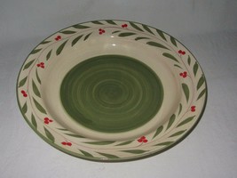 Crate &amp; Barrel Large Vintage Winterberry Serving Bowl Made Italy Round 15&quot; - $29.69