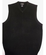 Dockers Golf Sweater Vest~BLACK~Knit~Men&#39;s Medium~Warm Acrylic~Ships FREE - $17.08