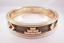 House of Harlow 1960 14KT Y/G Plated Khaki Aztec Bangle NEW - $40.10
