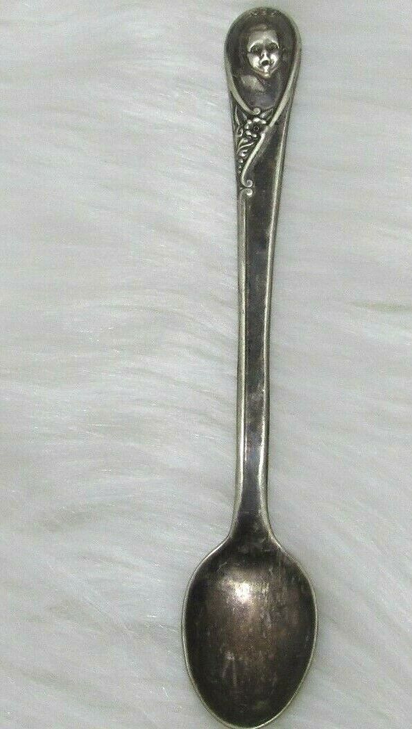 Vintage Silver Plate Gerber Baby Spoon Long handle Winthrop Silver