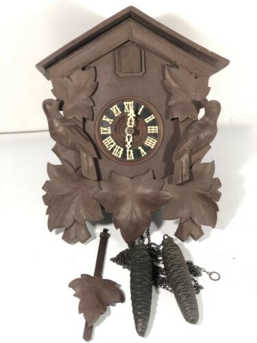 Details about   Vintage New Old Stock Wood Cuckoo clock Surround Black Forest Germany Repair par 