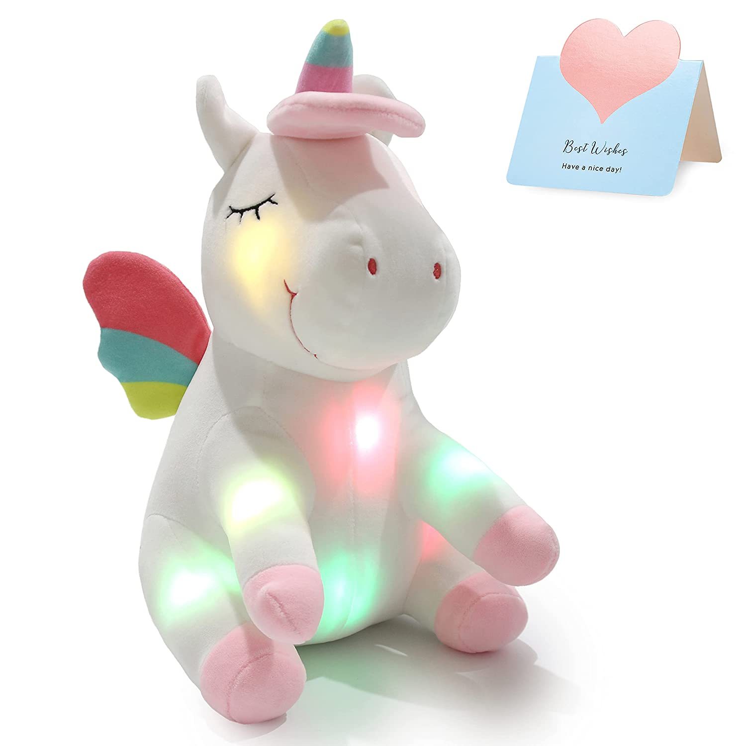 Light Up Unicorn Soft Toy Led Stuffed S With Colorful Night Lights Glo