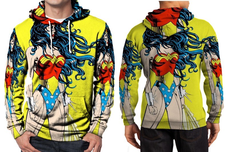 Wonder Woman Strong Hoodie Fullprint Men Hoodies & Sweatshirts