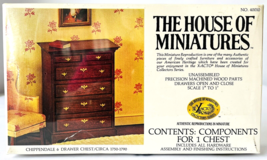 House of Miniatures Kit #40010 1:12 Chippendale 6 Drawer Chest Circa 175... - $27.08