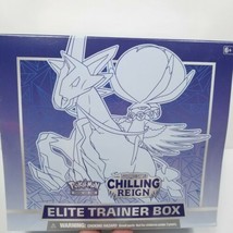 Pokemon TCG Sword &amp; Shield Chilling Reign ETB Elite Trainer Box Blue Box... - $59.39