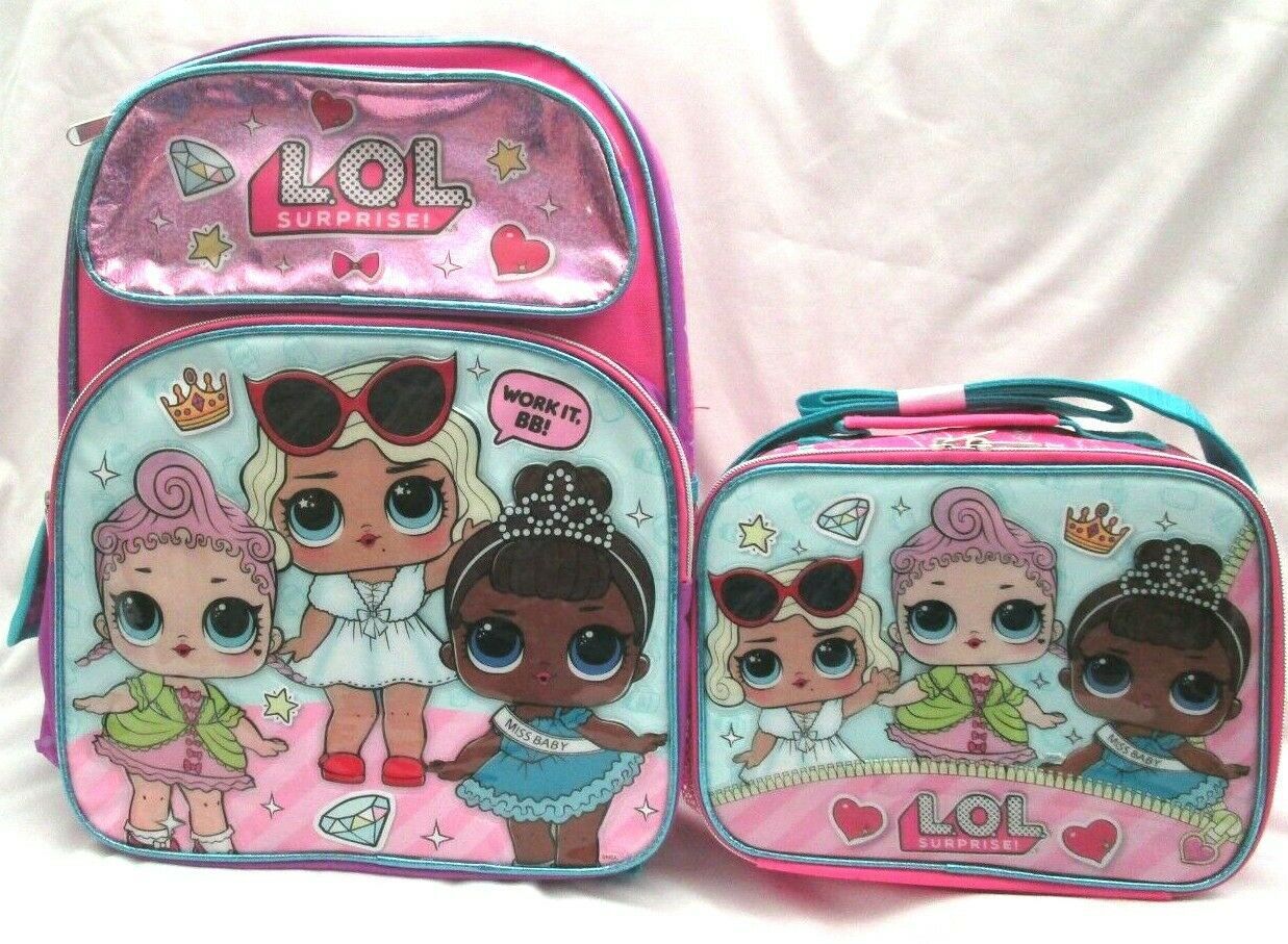 lol bookbag with lunchbox