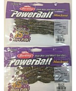 Berkley Powerbait MaxScent Flat Worm Goby 2 New Packs of 10 3.6 inches Drop Shot - $23.99
