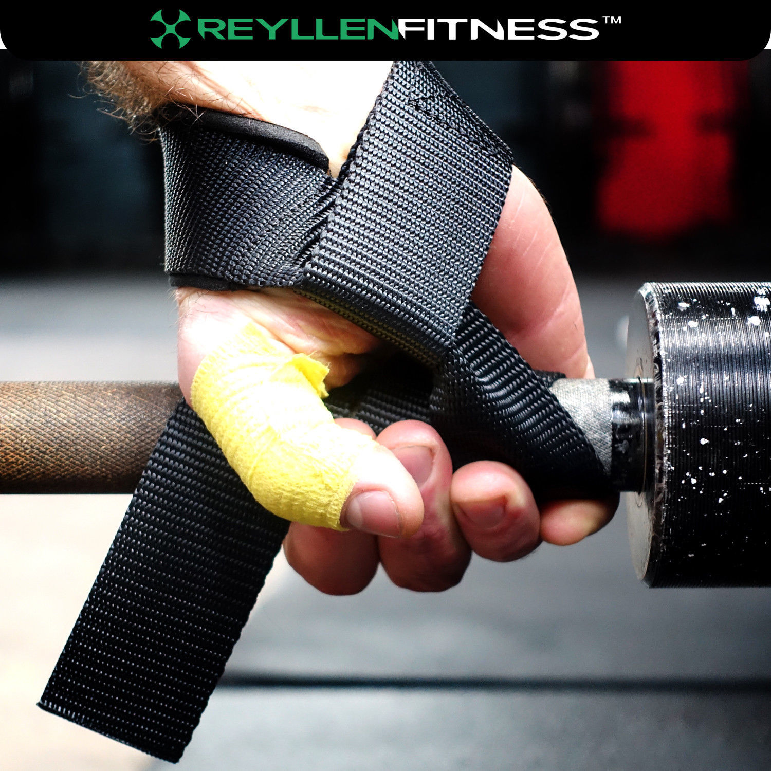 FLUX™ Heavy Duty Nylon Rogue Weight Lifting Straps Bar Hooks Wrist