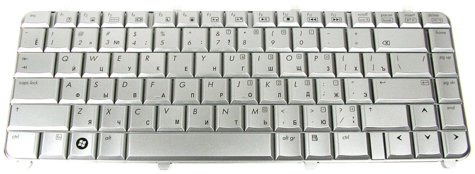 New OEM HP Pavillion DV5-1000 Keyboard 488590-001 US Silver
