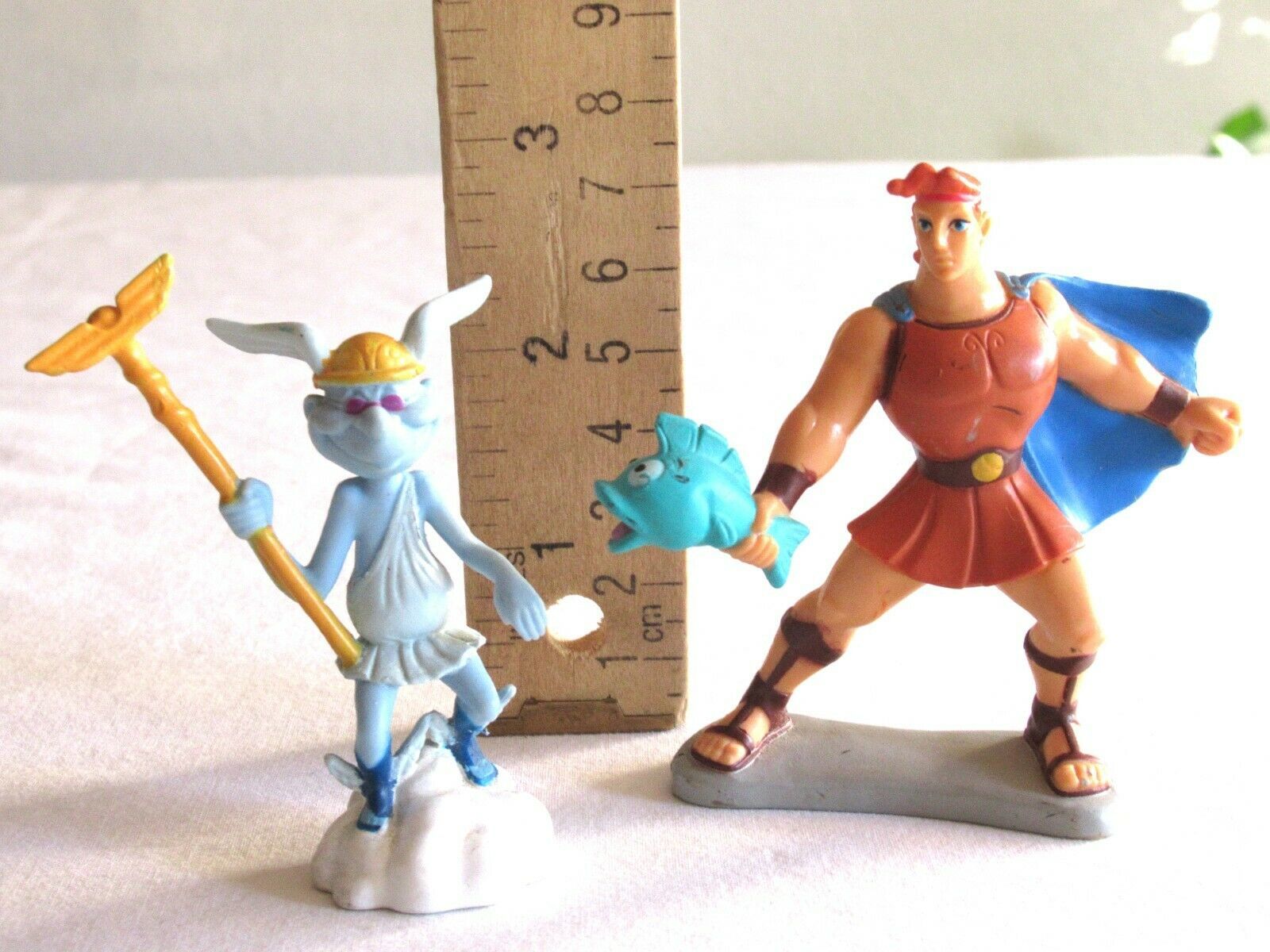 Primary image for Mattel Disney Hercules w/ Fish Hermes Action Figure Lot Vintage 90s Cake Topper