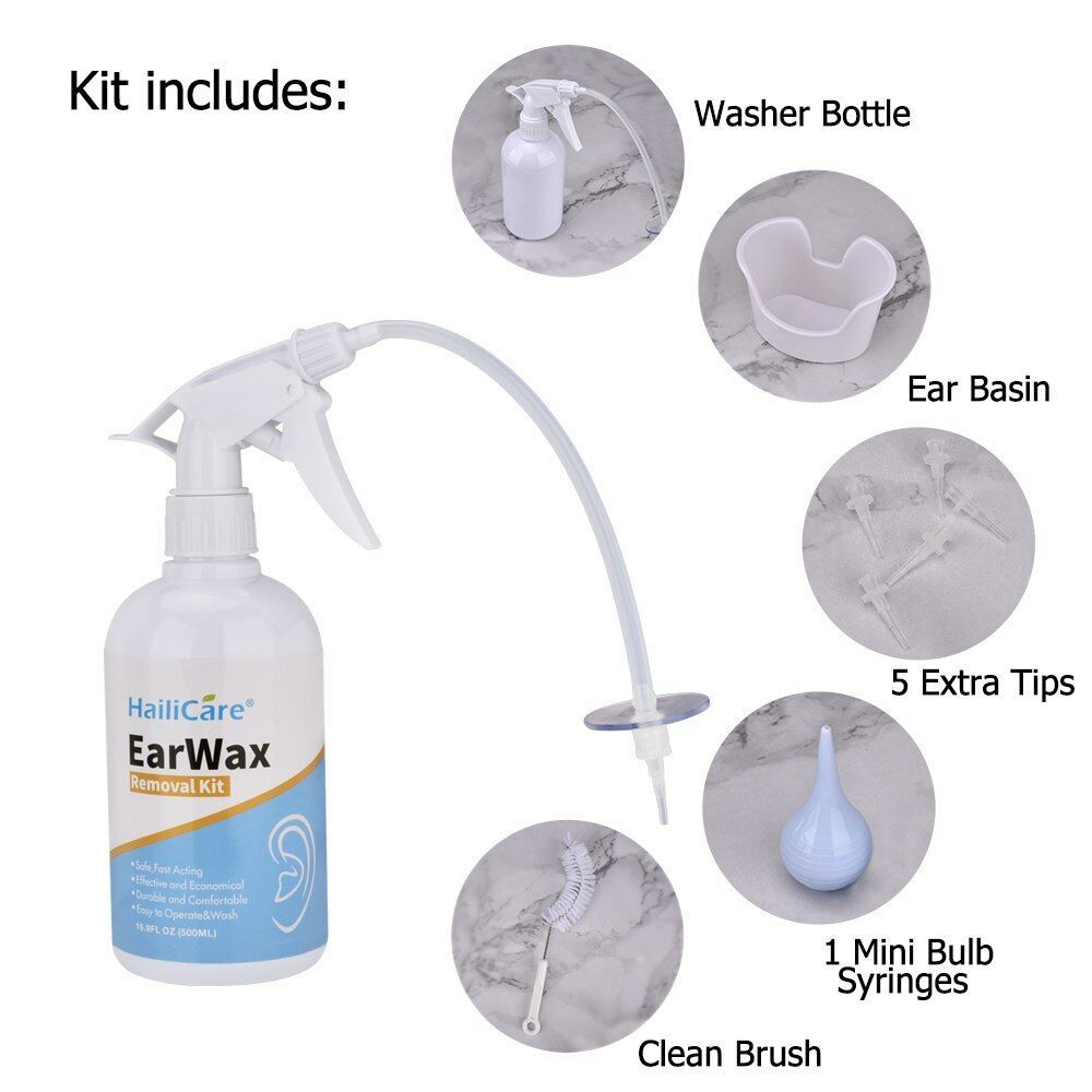 Hailicare® Adults Kid Ear Irrigation Cleaning Kit Premium Ear Wax