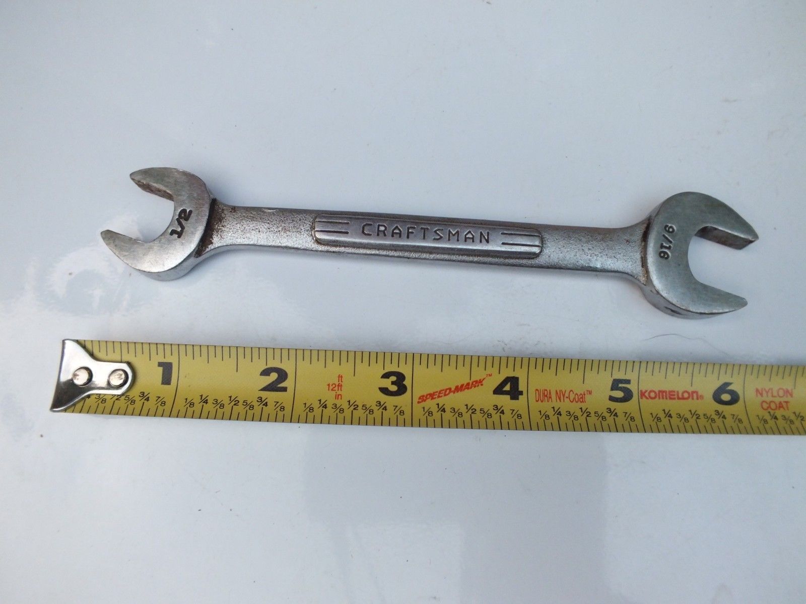 Vintage Craftsman 12” 916” Double Open End Wrench V Series Made In