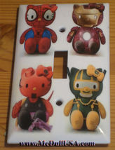 Hello Kitty Spiderman Ironman Light Switch Outlet Wall Cover Plate Home decor image 3