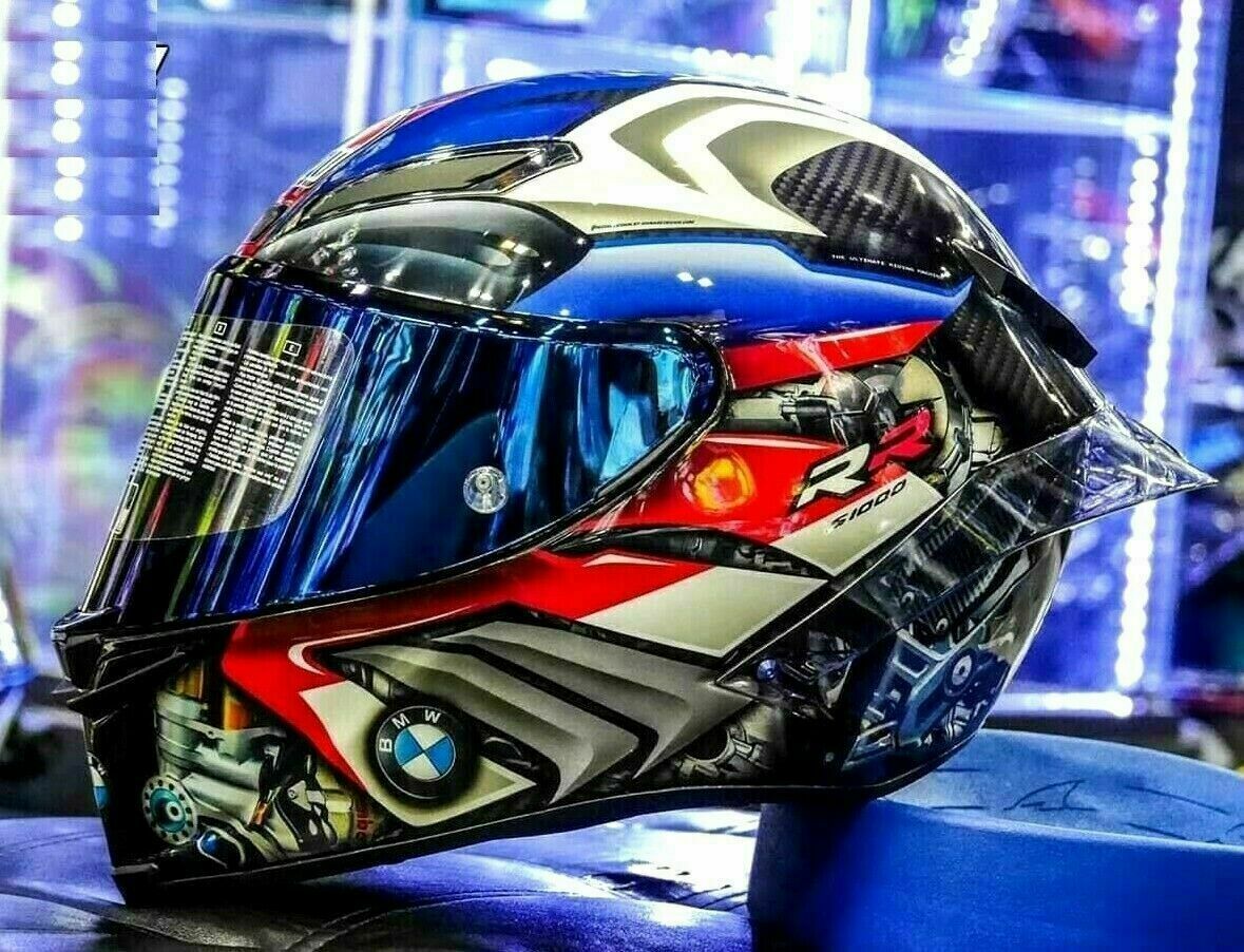 Rossi BM W Pista S1000RR Tricolore GPR Race Motorcycle Full Face Helmet ...