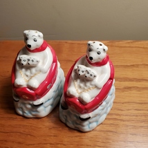 Salt and Pepper Shakers, ceramic Polar Bear, Coca Cola Salt and Pepper image 4