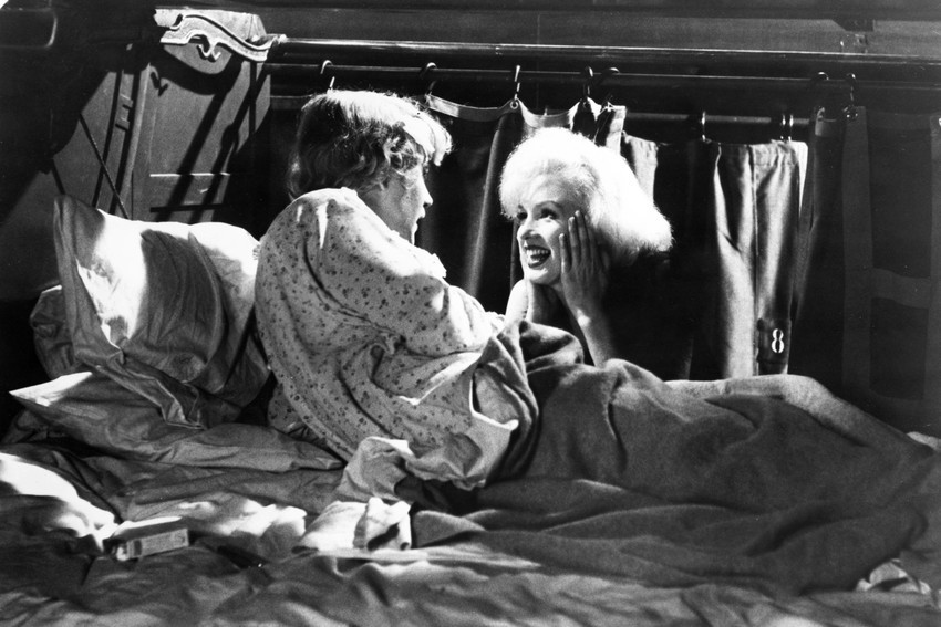 Some Like It Hot Featuring Jack Lemmon Marilyn Monroe In Sleeper 24x18