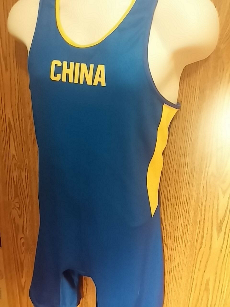 Nike Authentic China London Olympic Wrestling Singlet Mens Size L Team
