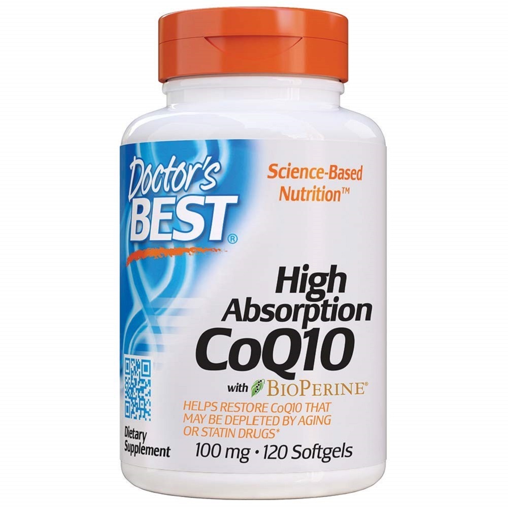 Doctor's Best High Absorption CoQ10 with BioPerine, Gluten,100 mg 120 Softgels