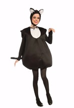 BLACK CAT w/TUNIC TAIL AND HOOD ADULT HALLOWEEN COSTUME SIZE STANDARD - £19.69 GBP