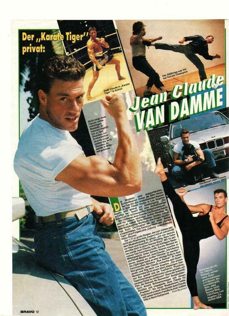 Jean Clause Van Damme Teen Magazine Pinup Clipping S Shirtless Bravo Muscle Clippings