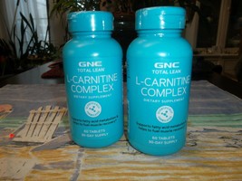 GNC Total Lean - L-Carnitine Complex - 60 tablets - LOT of 2 Bottles  Be... - $23.76
